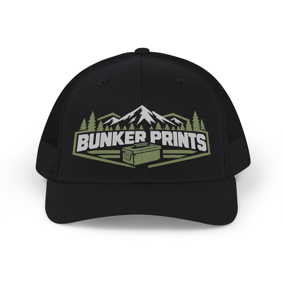 Bunker Prints Mountain Badge Snapback Trucker Cap