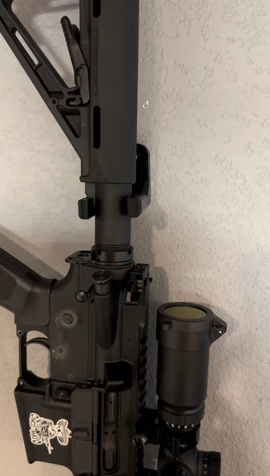 Bunker Prints AR 15 Buffer Tube Mount - Wall | Rifle Holder Storage Rack
