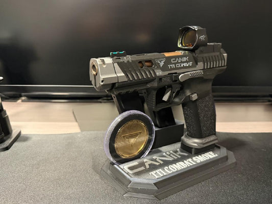 Canik TTI Combat Smoke Display Stand – Premium Vertical Display