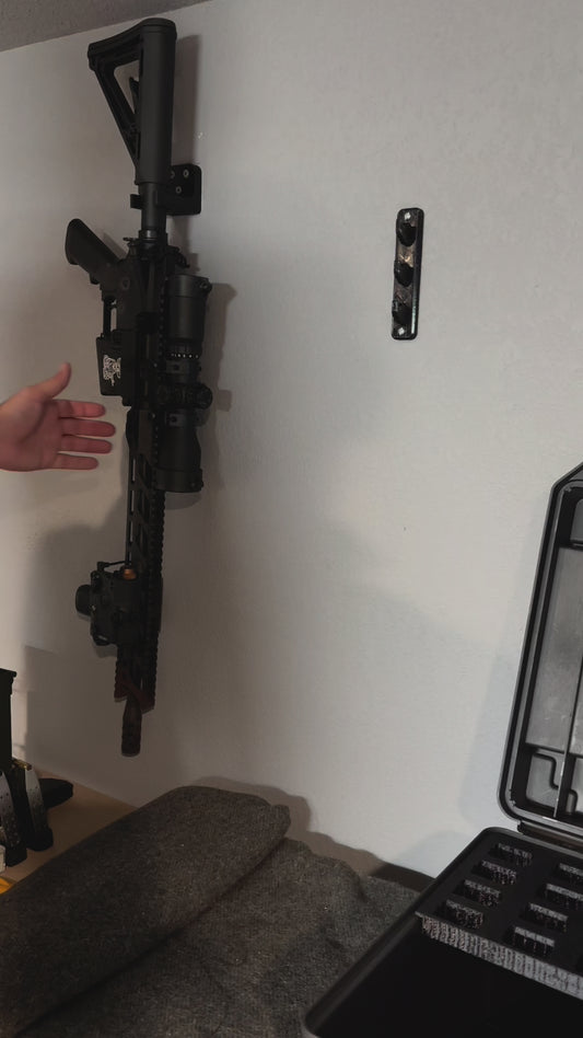 Bunker Prints AR 15 Buffer Tube Mount - Wall | Rifle Holder Storage Rack