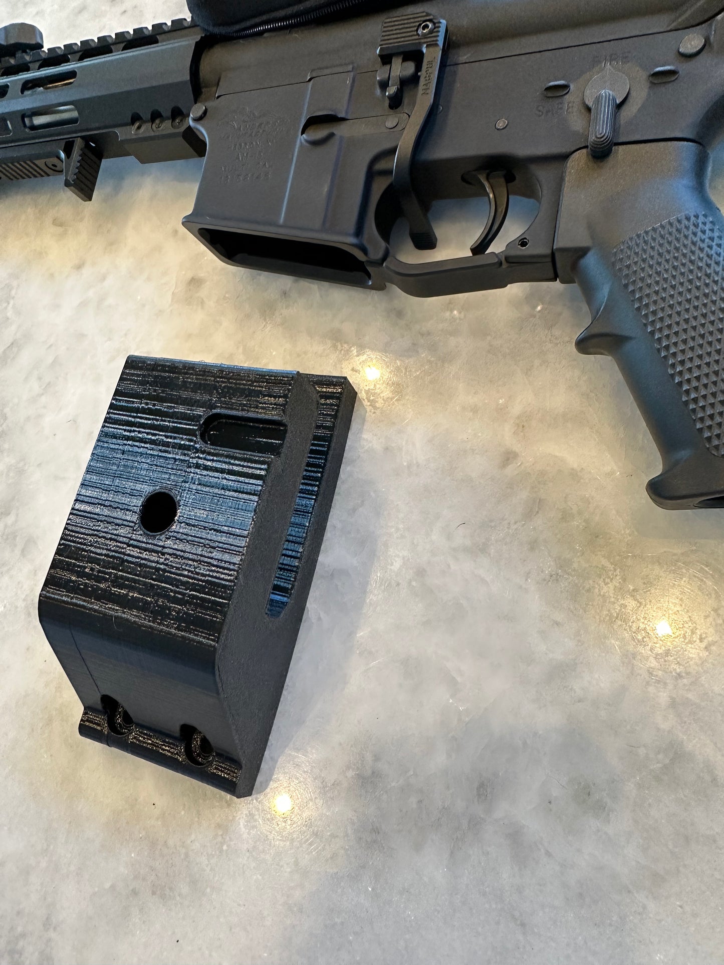 Bunker Prints AR-15 Gun Holder Rack Storage Home Defense Organize Rifle Safe Firearm Workbench Hanger Bullet Display Durable