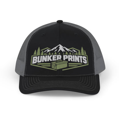 Bunker Prints Mountain Badge Snapback Trucker Cap