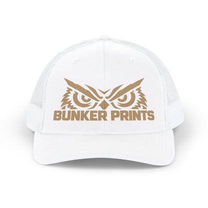 Bunker Prints Owl Logo Snapback Trucker Cap