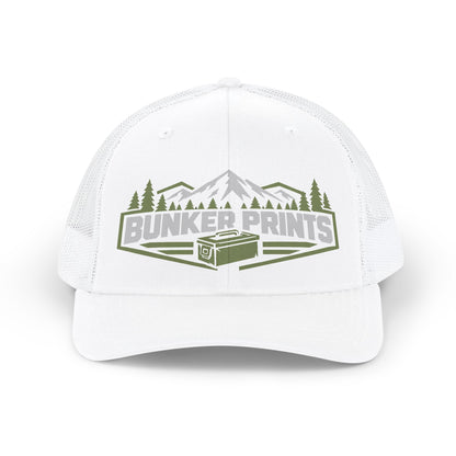Bunker Prints Mountain Badge Snapback Trucker Cap