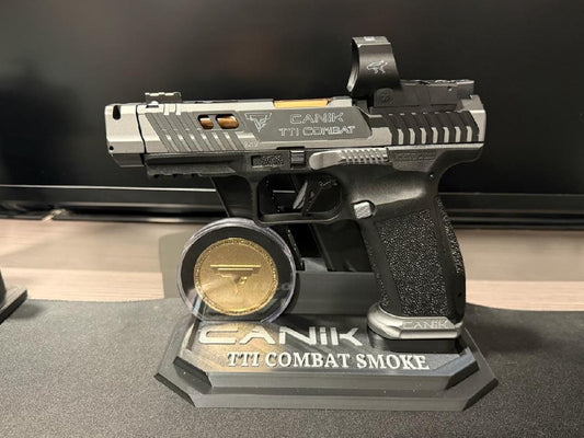 Canik TTI Combat Smoke Display Stand – Premium Vertical Display
