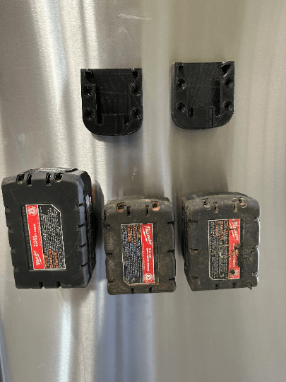 Milwaukee M18 Magnetic Battery Mount / Holder (3 Pack) - Bunker Prints